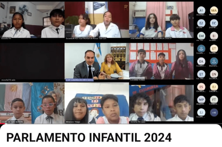 Estudiantes correntinos brillaron en la Sesión Especial del XXXIII Parlamento Infantil