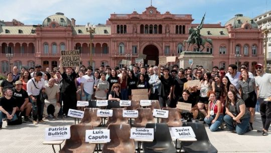La FUBA dio una clase magistral de protesta en la Plaza de Mayo