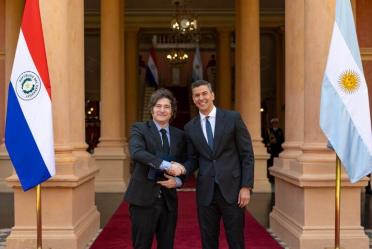 Milei viajó a Paraguay para renovar compromisos con Peña