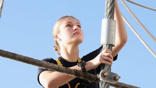 La princesa Leonor tuvo que ser atendida en Elcano de urgencia