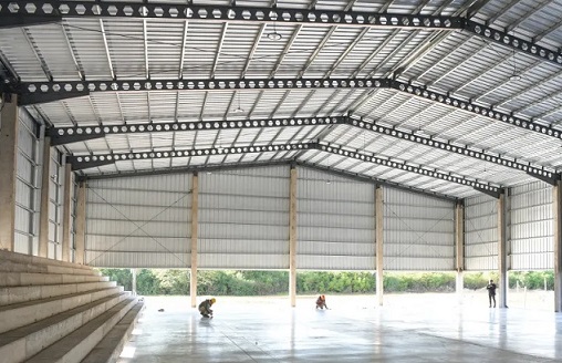 Valdés construcción de un polideportivo semicubierto en Santa Ana