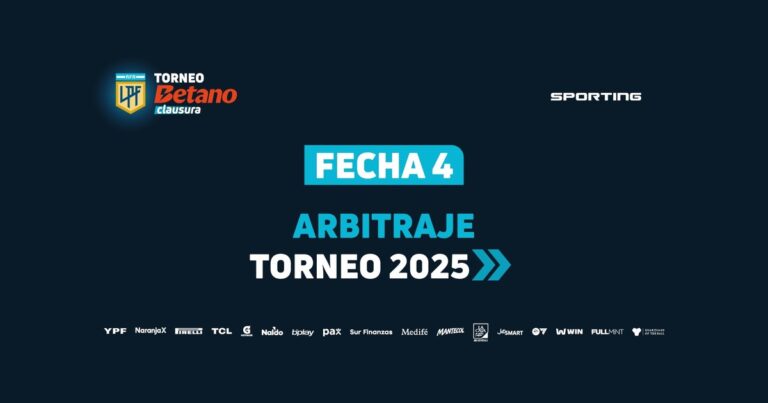 Se definieron los árbitros para la cuarta fecha del Torneo Clausura