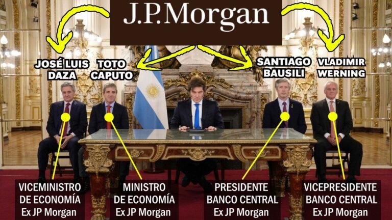 Menos Javier Milei, todos los funcionarios que estuvieron en la Cadena Nacional fueron empleados de JP Morgan