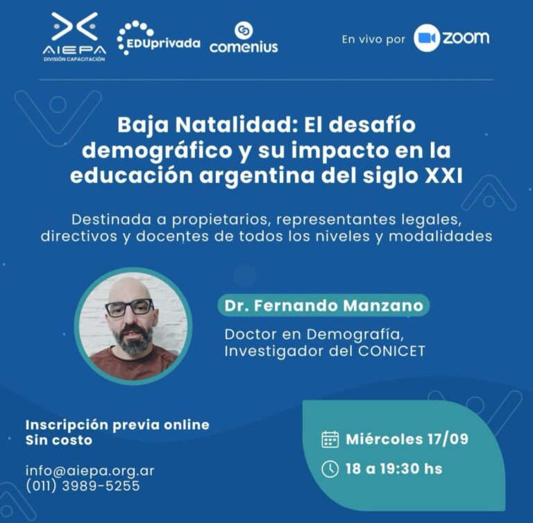 QUIÉN IRÁ AL AULA DEL FUTURO? UNA CAPACITACIÓN ANALIZARÁ CÓMO LA BAJA NATALIDAD IMPACTARÁ EN LA EDUCACIÓN ARGENTINA