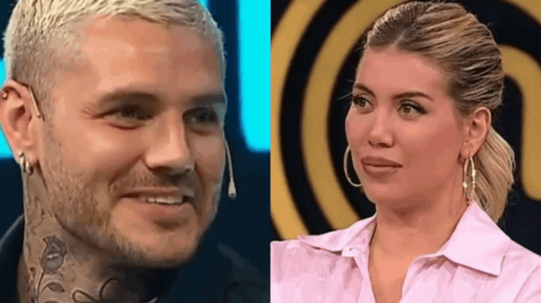 El insólito palito de Mauro Icardi a Wanda Nara en el programa de Pergolini.