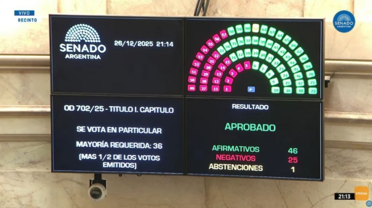 Los votos de los senadores correntinos en el Presupuesto 2026.