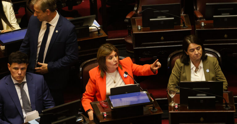 «Callate la boca, presidenta ponga orden», las fricciones de Patricia Bullrich en su discurso final de la sesión por la reforma laboral en el Senado