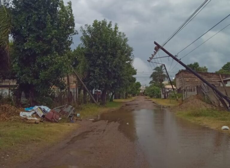 Fuertes tormentas e intensos vientos en el sur correntino
