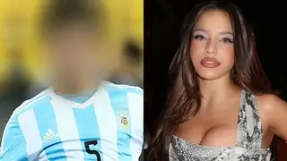 Captura de pantalla de chat de WhatsApp mencionando a Emilia Mernes y Andrés Cubas