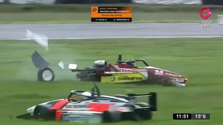 Benjamín Traverso durante la carrera de Fórmula 3 Metropolitana en el Autódromo Roberto Mouras