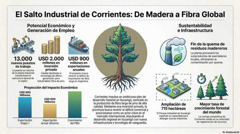 Gustavo Valdés durante anuncio sobre planta de industrialización de madera en Corrientes
