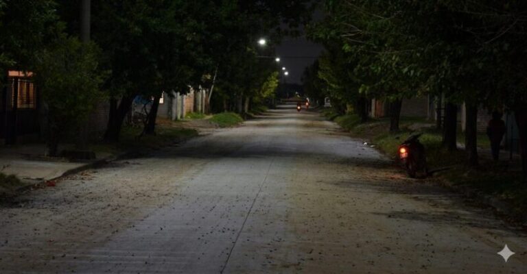 Lugar del accidente vial en el barrio 17 de Agosto, Corrientes