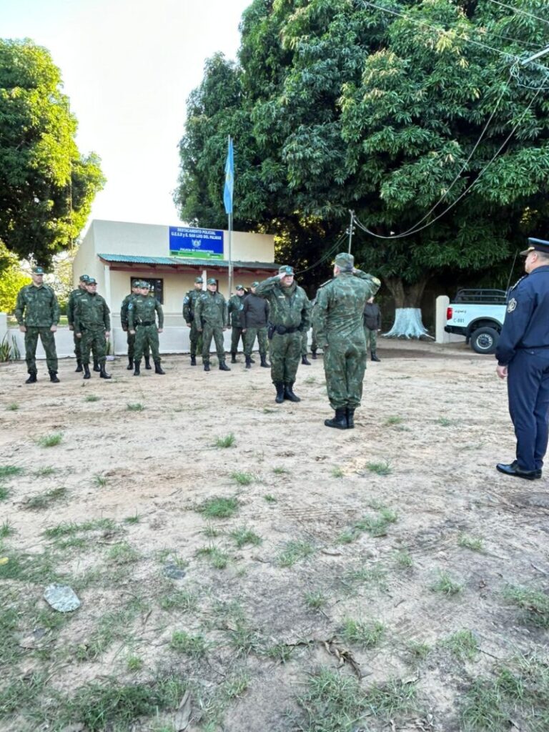 Acto de inauguración del nuevo destacamento de la Policía Rural en Ramada Paso, sobre Ruta Nacional 12