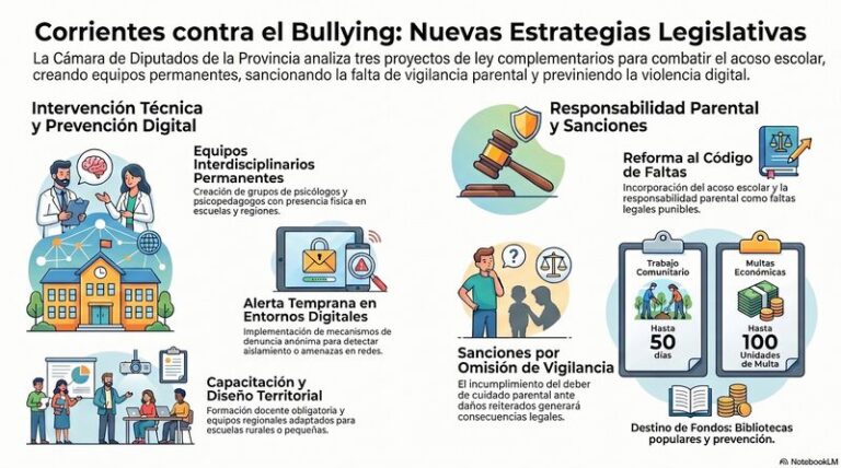 Sesión de la Cámara de Diputados de Corrientes con legisladores debatiendo proyectos contra el bullying