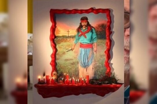 Fotografía del Gauchito Gil de Marcos López, obra desaparecida en Corrientes