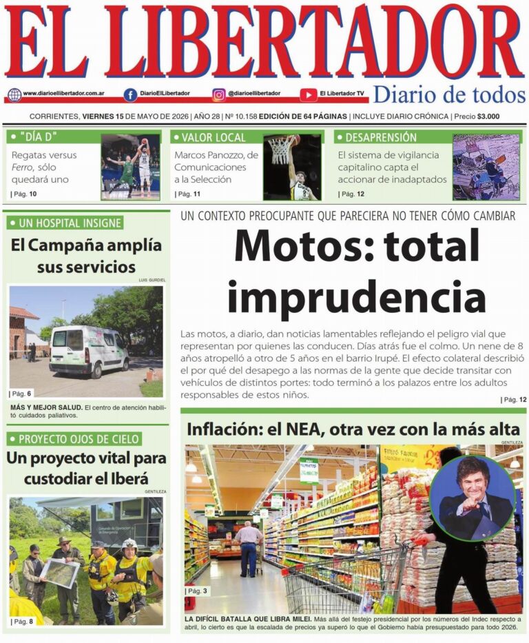 Resumen de noticias del 15 de mayo de 2026 en Corrientes
