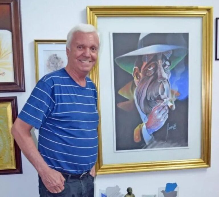 Retrato del artista plástico Osmar Cacho Sorbellini