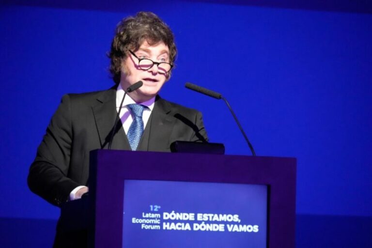 Presidente Javier Milei en el Latam Economic Forum 2025