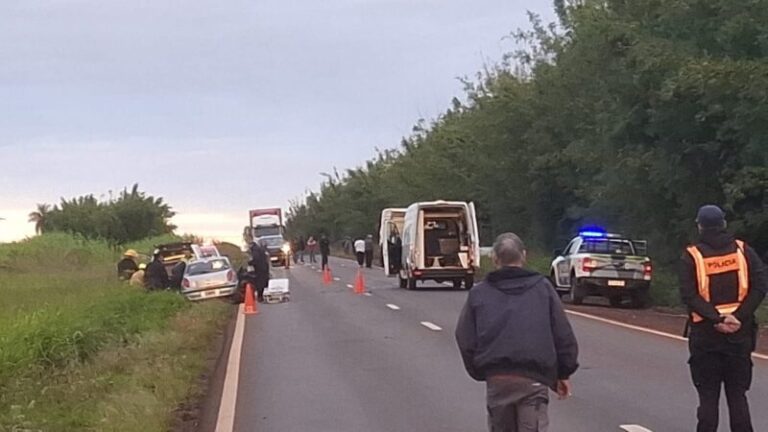 Siniestro vial en Ruta 14 cerca de Colonia Liebig con vehículos involucrados