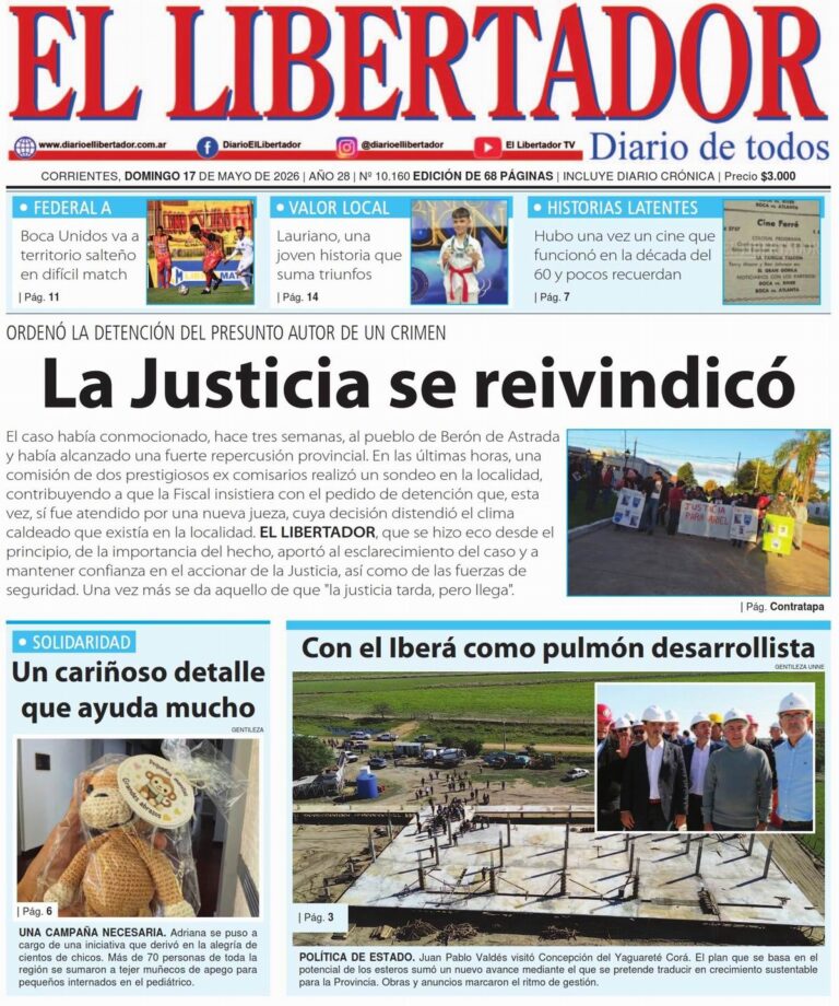 Imagen representativa de noticias de Corrientes del 17 de mayo de 2026