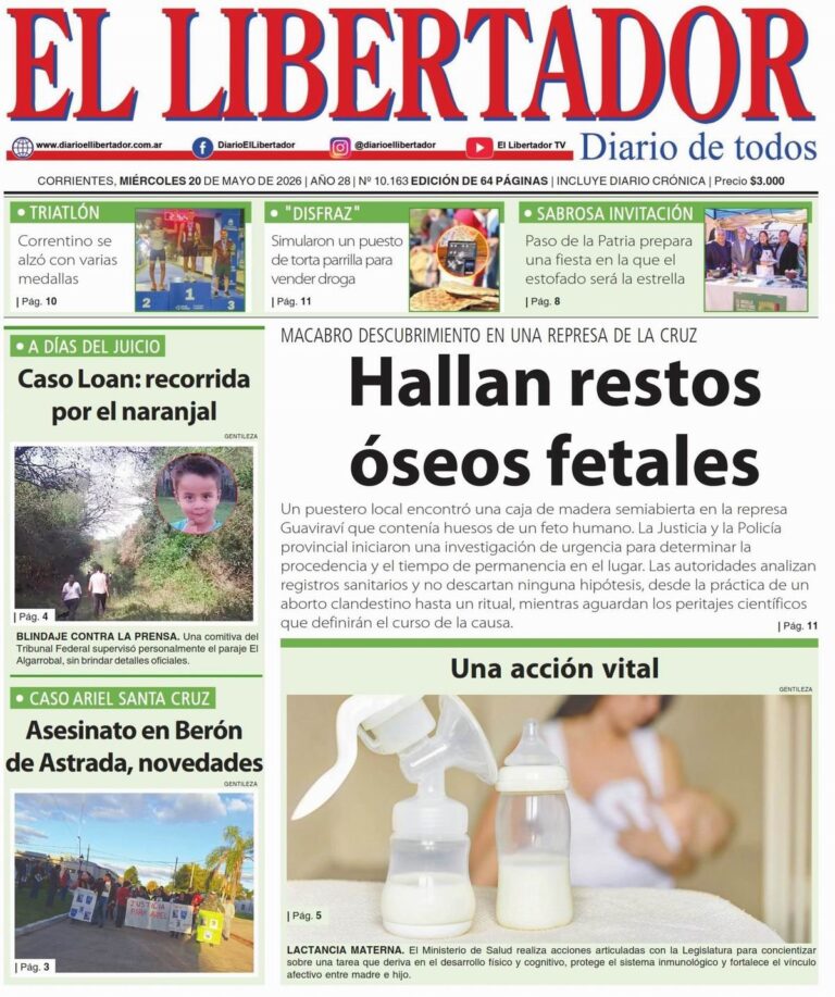 Resumen de noticias del 20 de mayo de 2026 en Corrientes