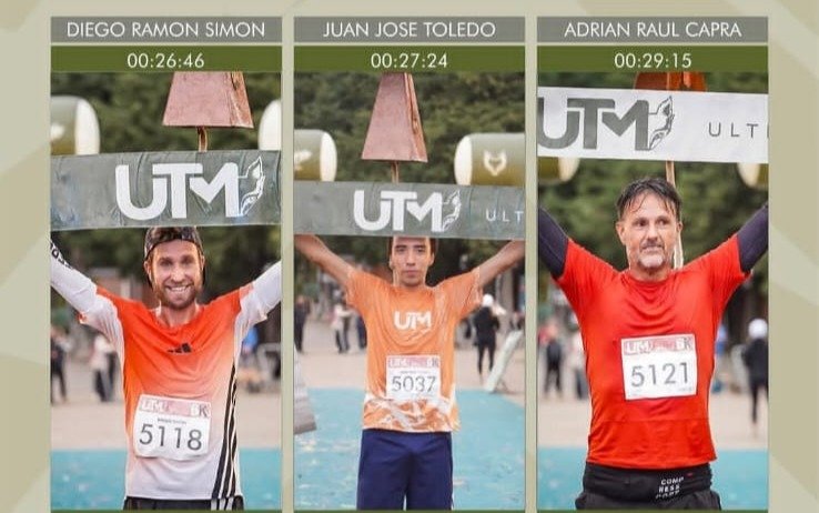 Juan José Toledo en la competencia Ultra Trail Merlo