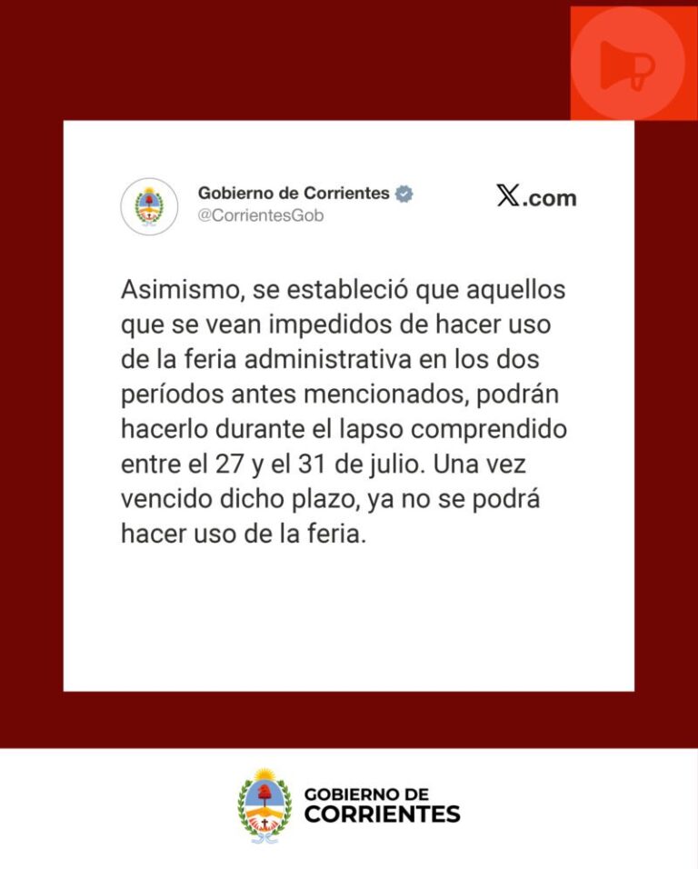 Decreto provincial sobre feria administrativa de invierno 2026