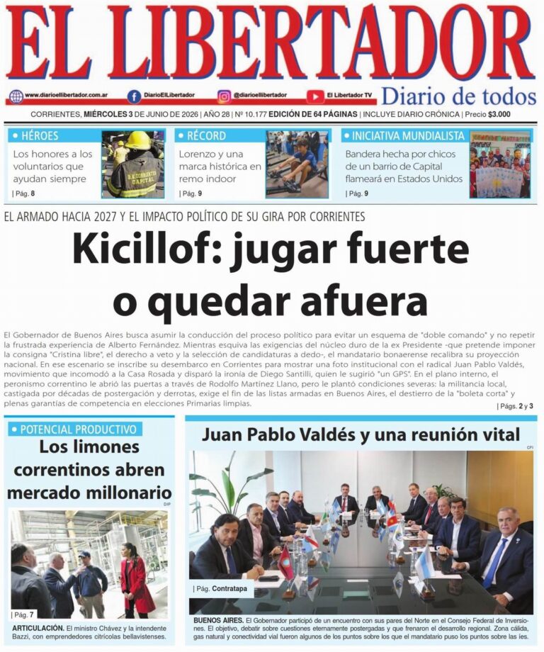 Vista de la ciudad de Corrientes en junio de 2026