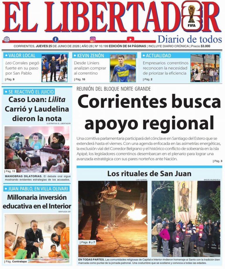 Resumen de noticias en Corrientes 25 de junio de 2026