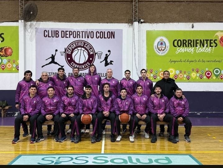 Equipo de básquet de Colón durante la Copa Palacio