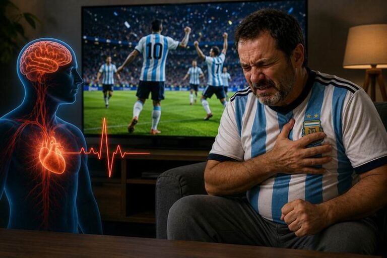 Médico del Instituto de Cardiología de Corrientes dando recomendaciones para la final del Mundial