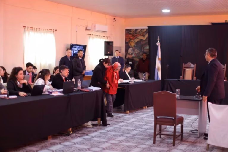 Catalina Peña declarando en el Tribunal Oral Federal de Corrientes