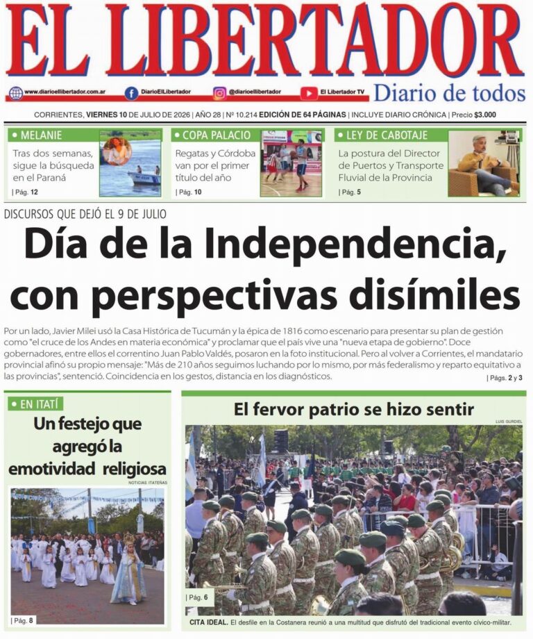 Imagen ilustrativa del resumen de noticias del 10 de julio de 2026 en Corrientes