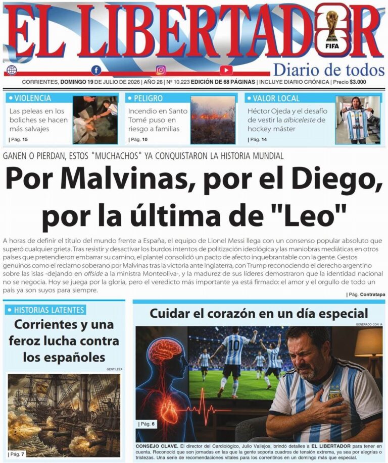 Resumen de noticias del 19 de julio de 2026 en Corrientes