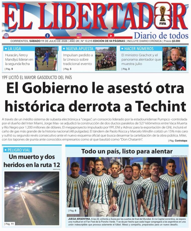 Resumen informativo del 11 de julio de 2026 en Corrientes