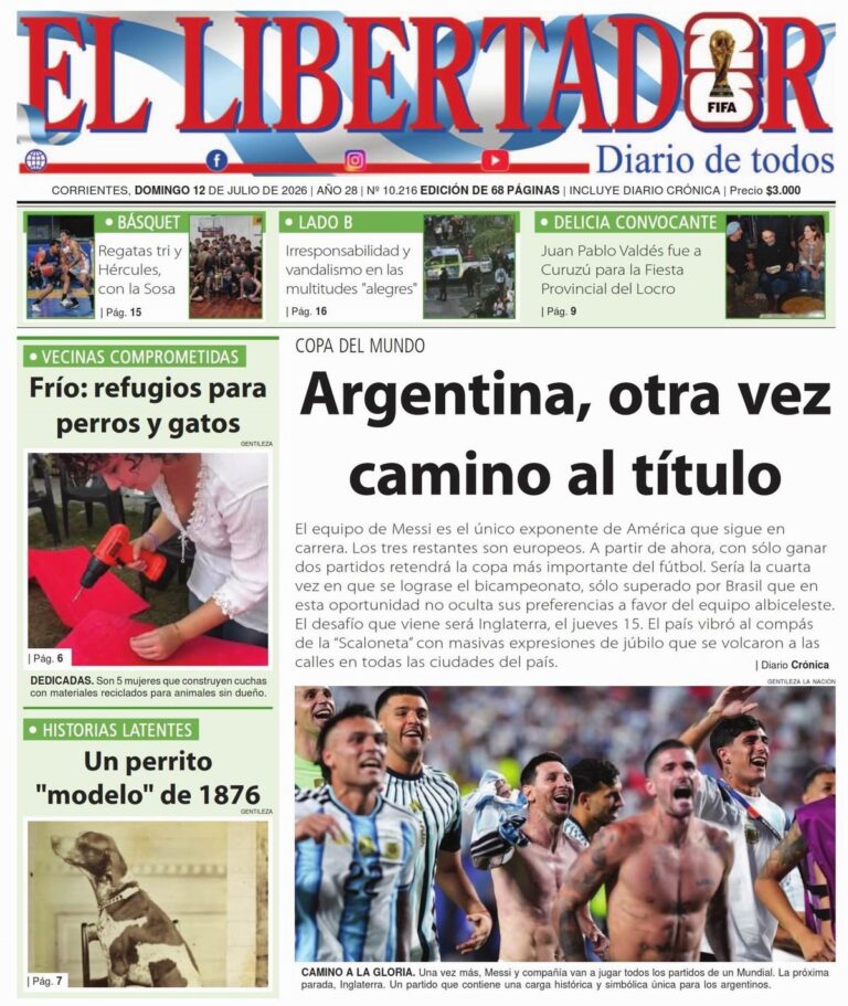 Fotografía ilustrativa de la ciudad de Corrientes el 12 de julio de 2026
