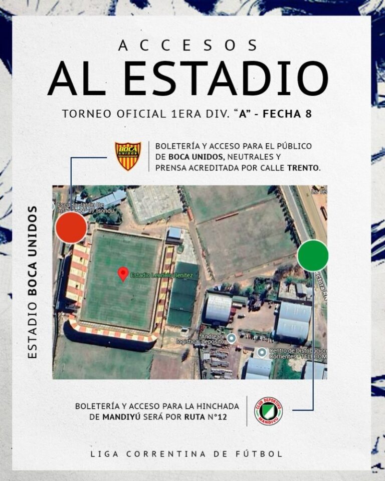 Partido entre Boca Unidos y Mandiyú en Corrientes