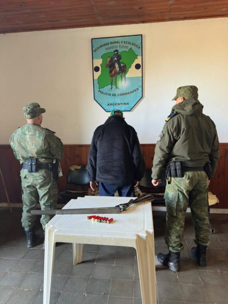 Procedimiento policial en zona rural de Santo Tomé