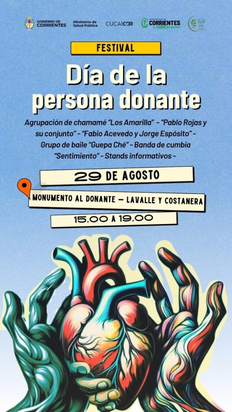 Festival por el Día de la Persona Donante de Órganos en la Costanera de Corrientes