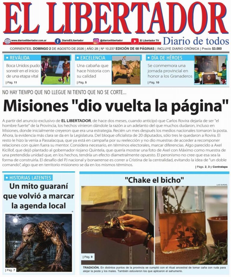 Conferencia de prensa del Gobierno de Corrientes en la Casa de Gobierno