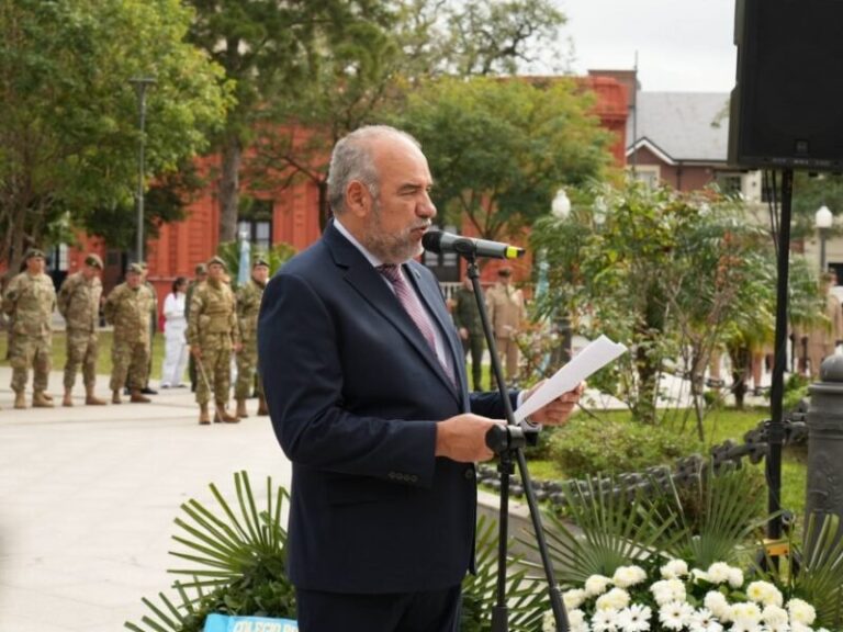Acto oficial por el 176° aniversario del paso a la inmortalidad del General José de San Martín en la plaza 25 de Mayo