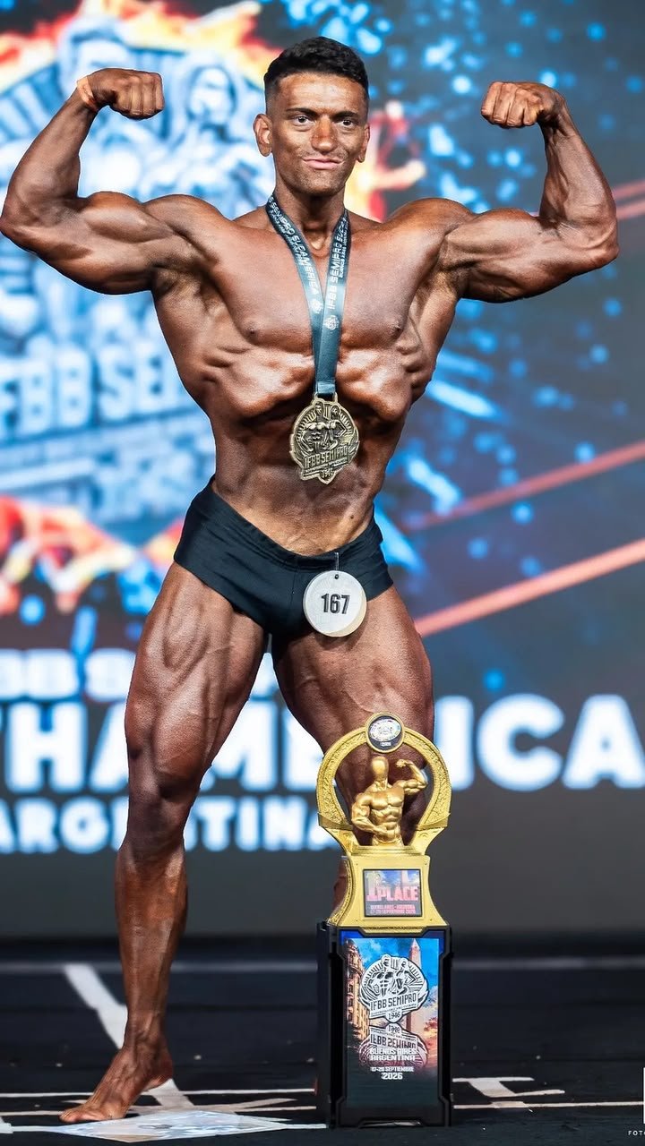 Benjamín Sotelo, fisicoculturista correntino, campeón Sudamericano de Fisicoculturismo IFBB