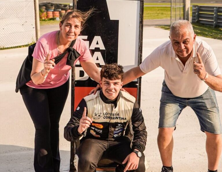 Benjamín Traverso, piloto de Fórmula 3 Metropolitana, en el autódromo de Rosario