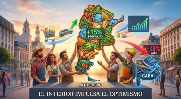 Gráfico del Índice de Confianza del Consumidor de la Universidad Torcuato Di Tella correspondiente a septiembre de 2026