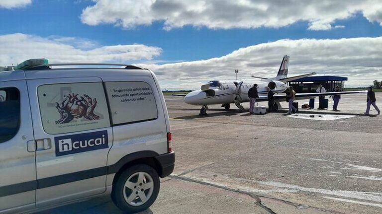 Equipo médico del Cucaicor en operativo de donación de órganos en Corrientes