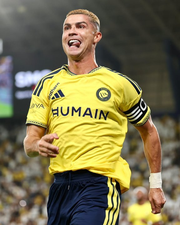 Cristiano Ronaldo celebrando un gol con la camiseta de Al Nassr