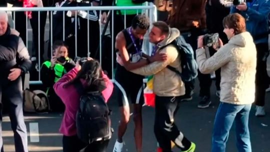 Corredores durante la Maratón de Buenos Aires