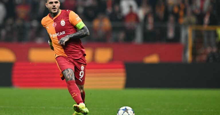 Mauro Icardi durante un partido con la camiseta de Galatasaray