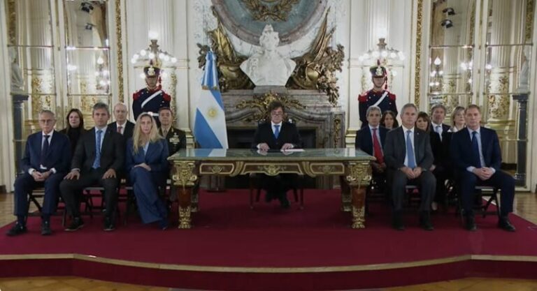 Presidente Javier Milei en cadena nacional