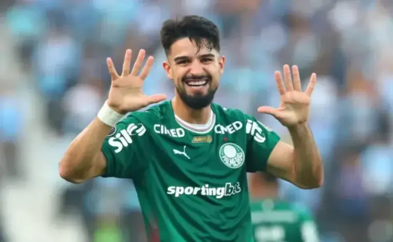 José Manuel López con la camiseta de Palmeiras